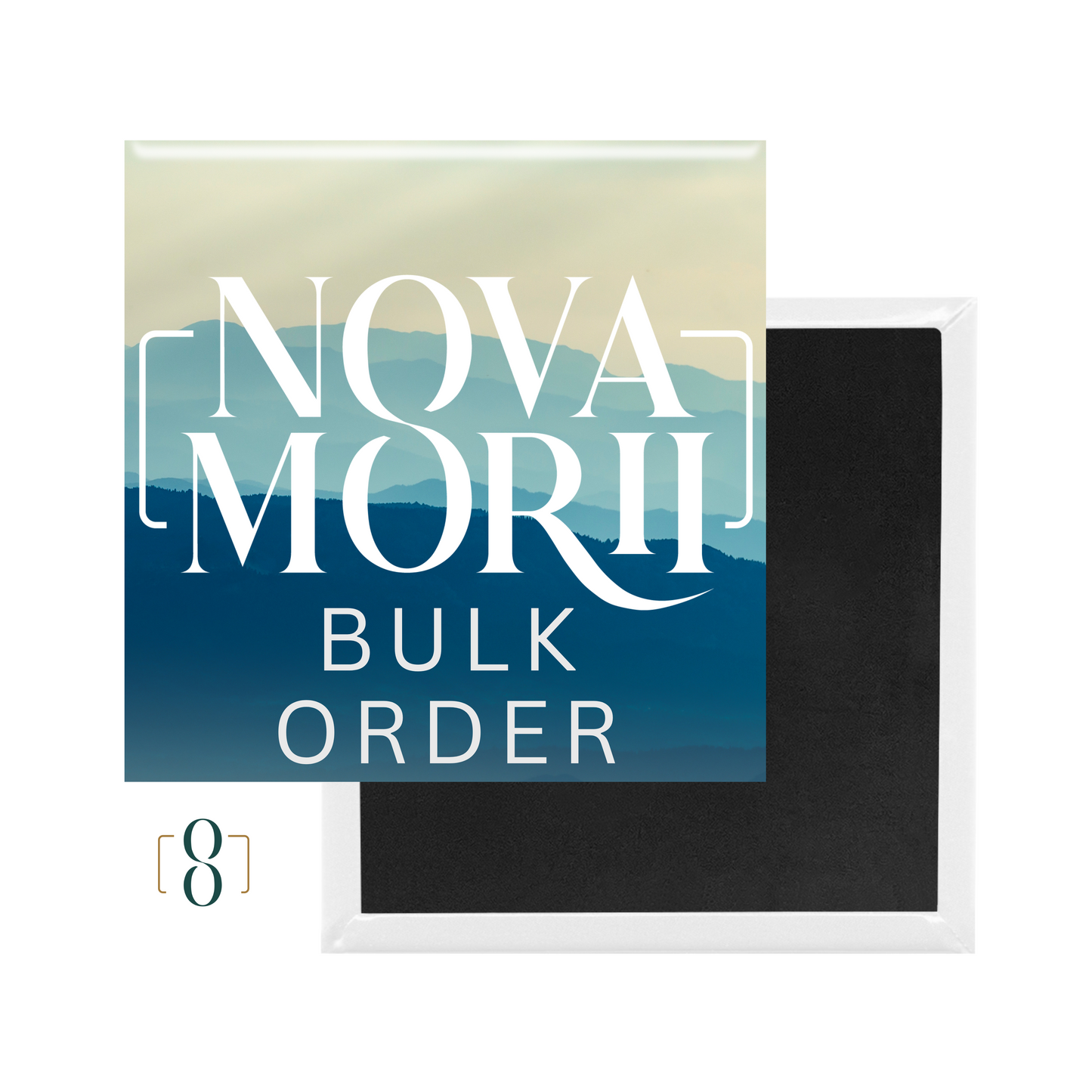 Bulk order of custom square photo magnets for events, weddings, and business gifts