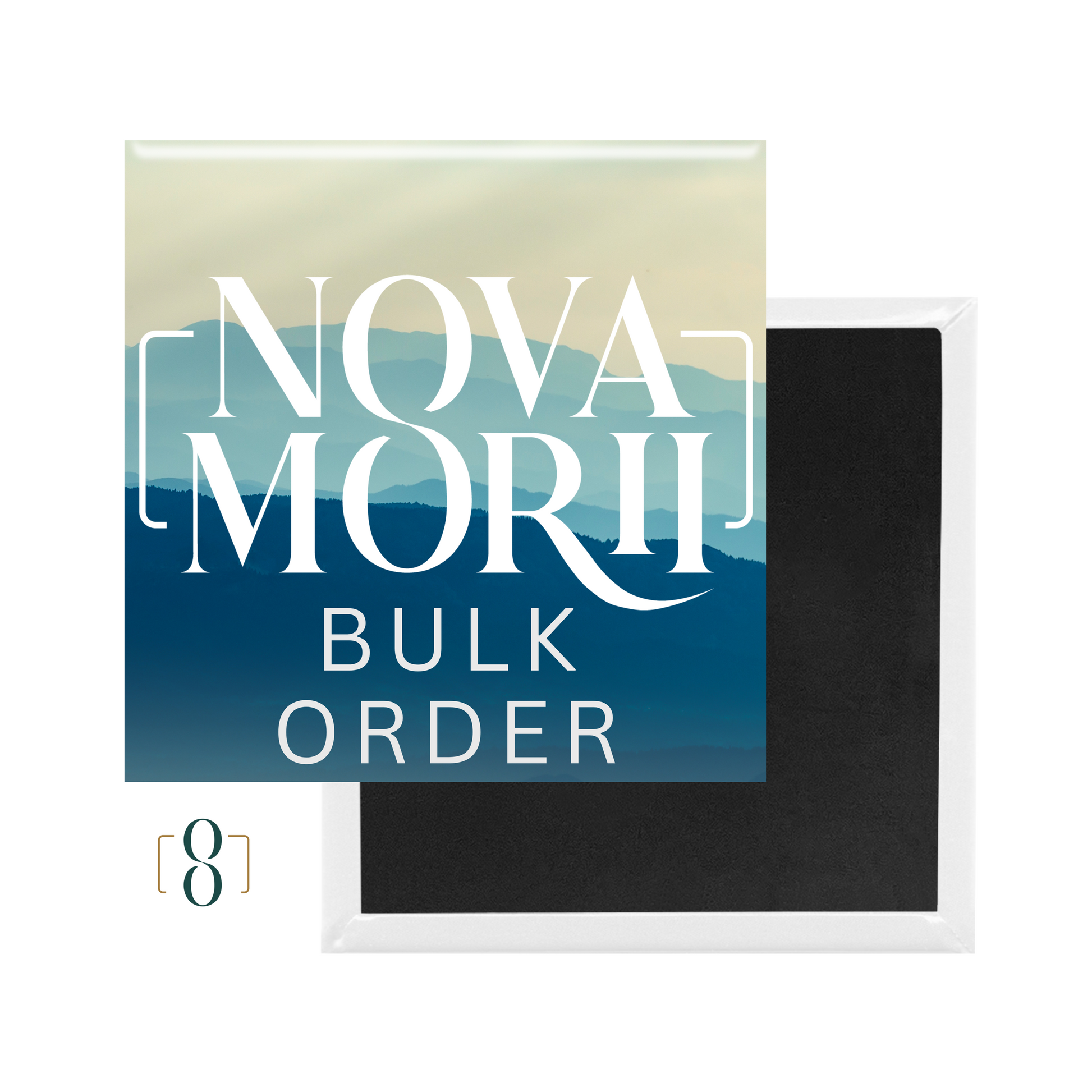 Bulk order of custom square photo magnets for events, weddings, and business gifts