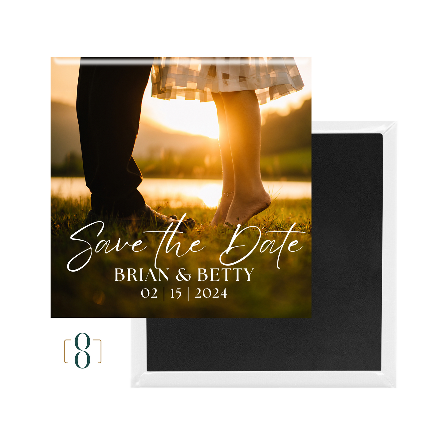 Personalized Save the Date Magnet – Custom 2x2" Photo Keepsake